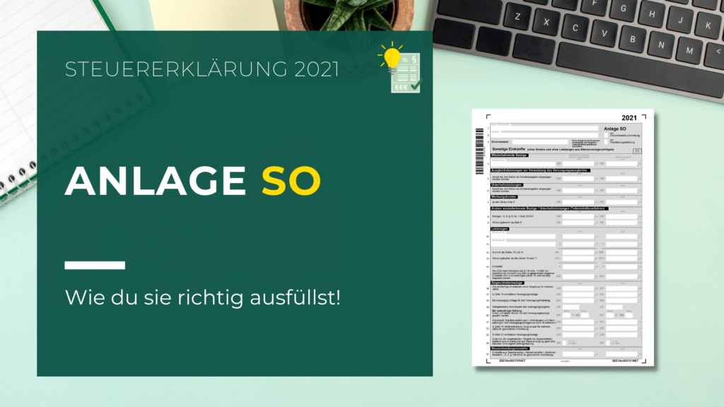 Anlage SO Steuererklärung 2021